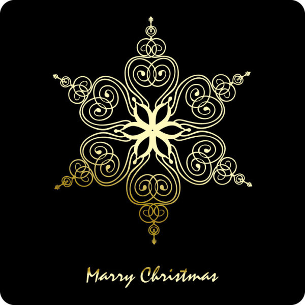 Beautiful snowflake pattern 03 - vector material