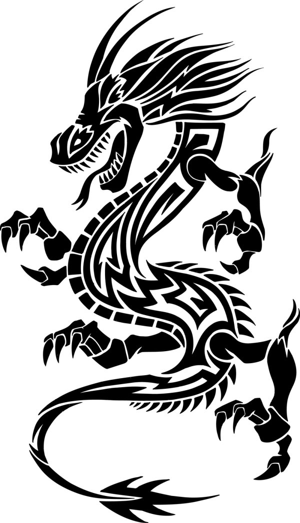 Dragon-shaped patterns 02 - vector material