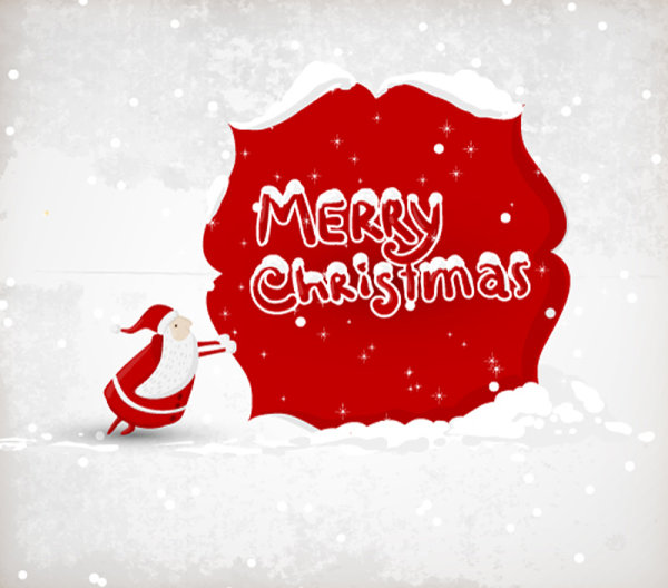 A beautiful Christmas illustrator 01 - vector material