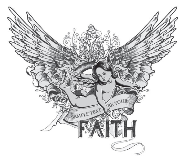 The trend of T-shirt 20 - vector material