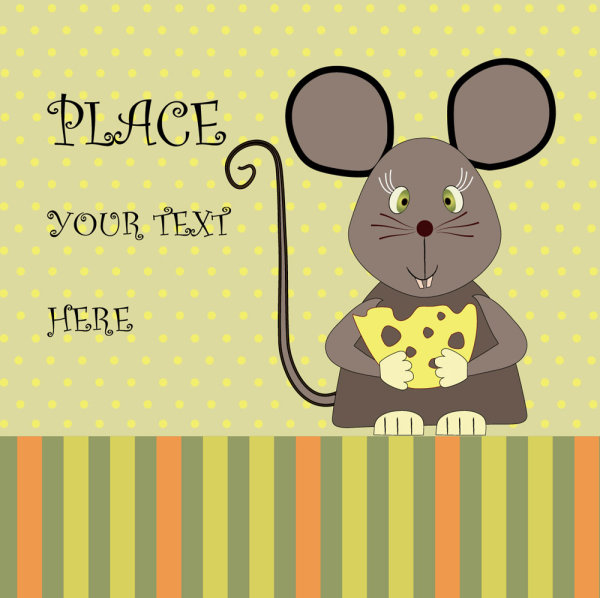 Cartoon illustration background 03 - vector material