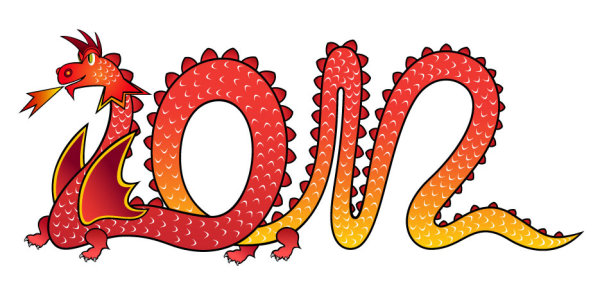 2012 Year of the Dragon creative pattern 08 - vector material