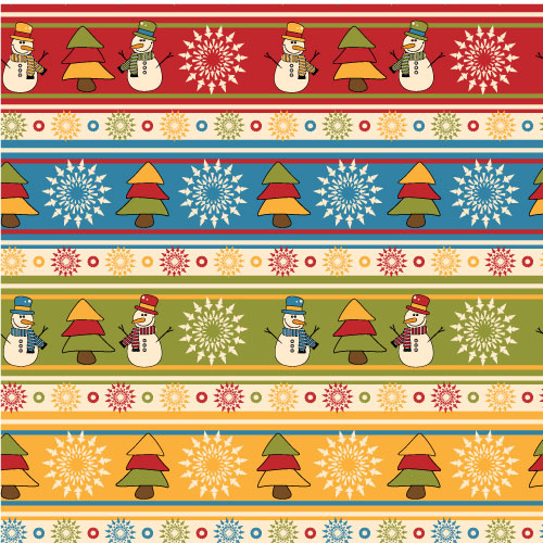 Cartoon Christmas pattern background 05 - vector material