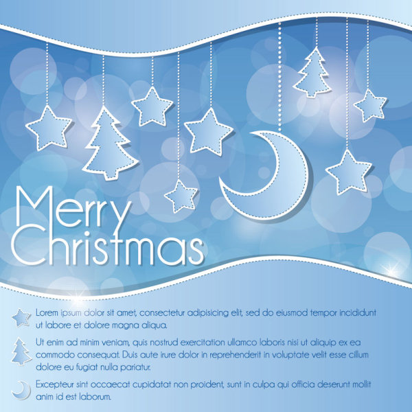 Christmas decorative background 02 - vector material