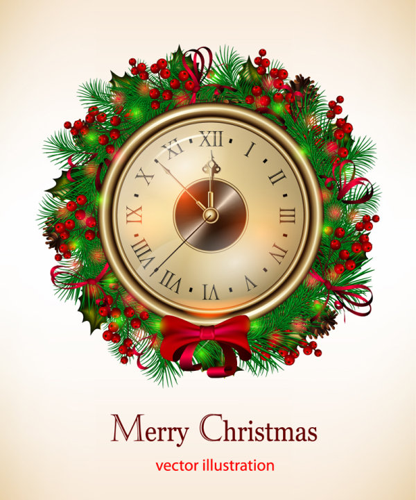 Beautiful Christmas background 03 - vector material