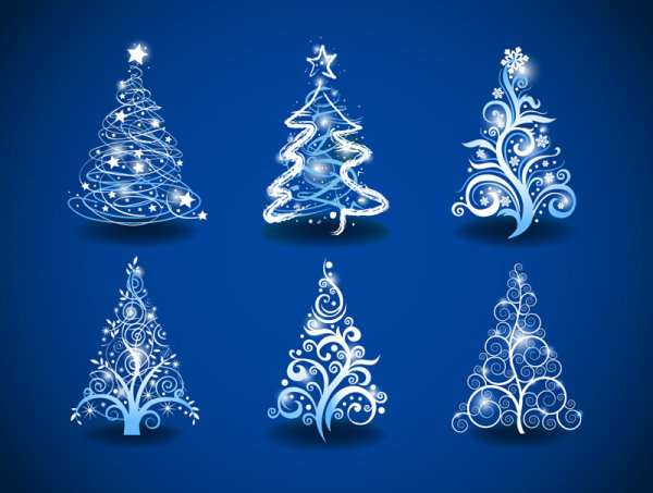 Gorgeous Christmas tree 01 - vector material