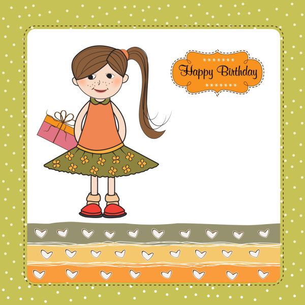 Little girl cartoon 04 - Vector