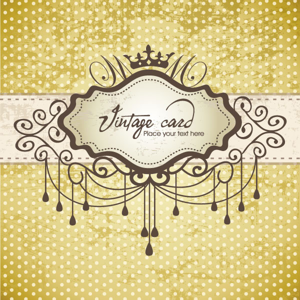 Retro pattern background 01 - vector material