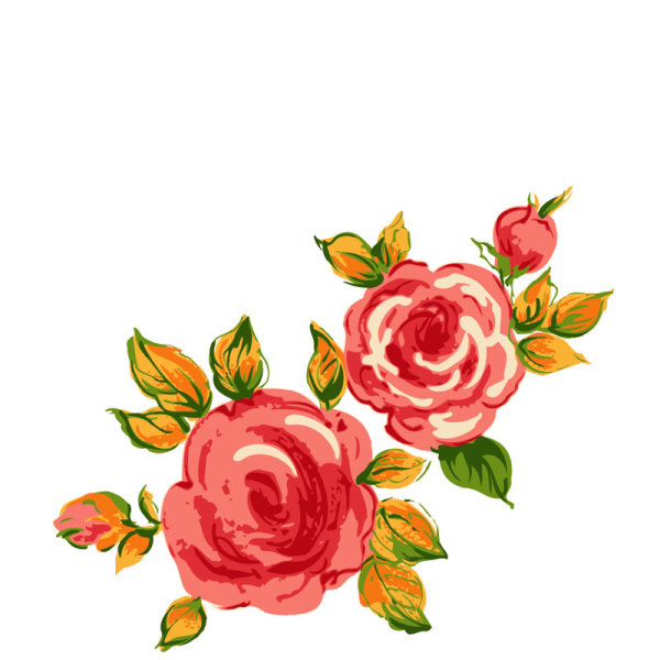 Rose bouquet 02 - vector material