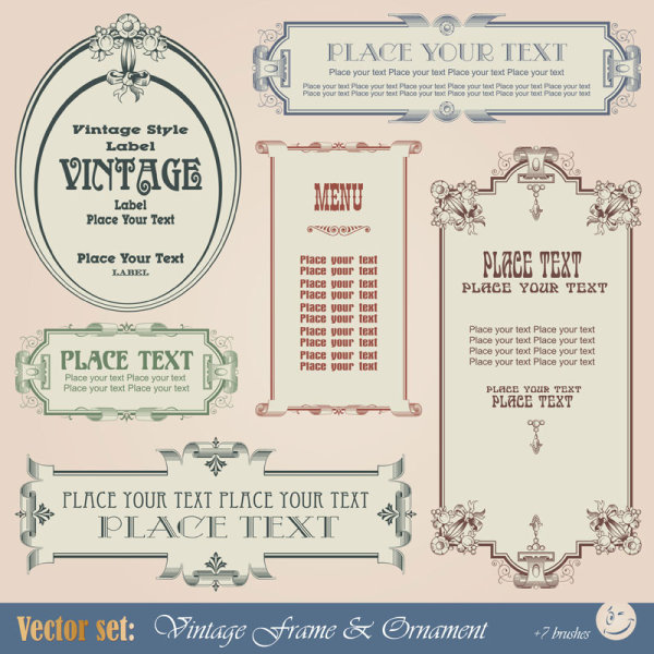 European pattern border 02 - vector material