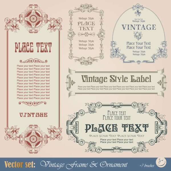 European pattern border 03 - vector material