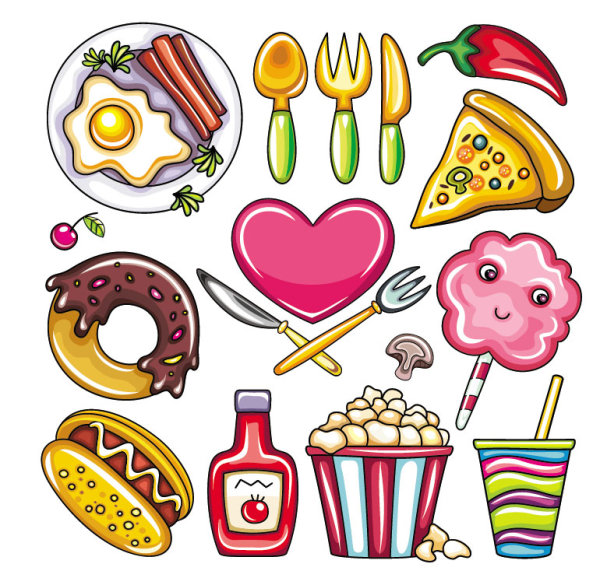 Cartoon food vector material -02