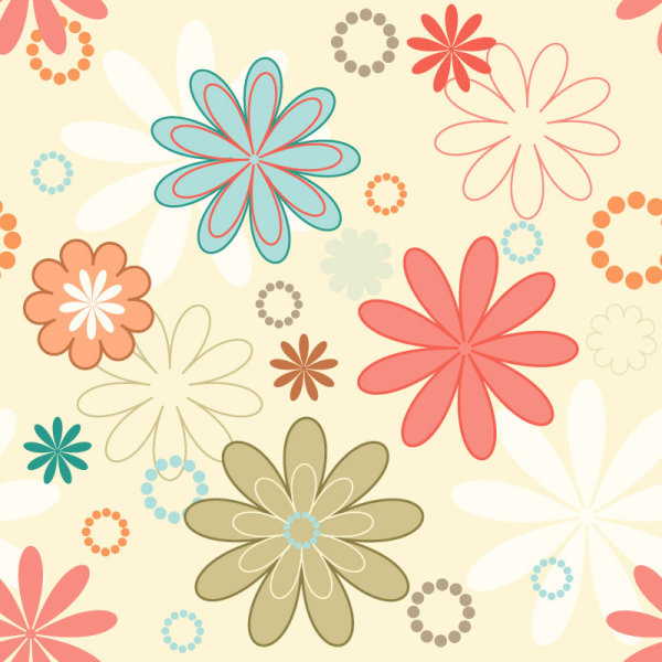 Cartoon pattern background 02 - vector material