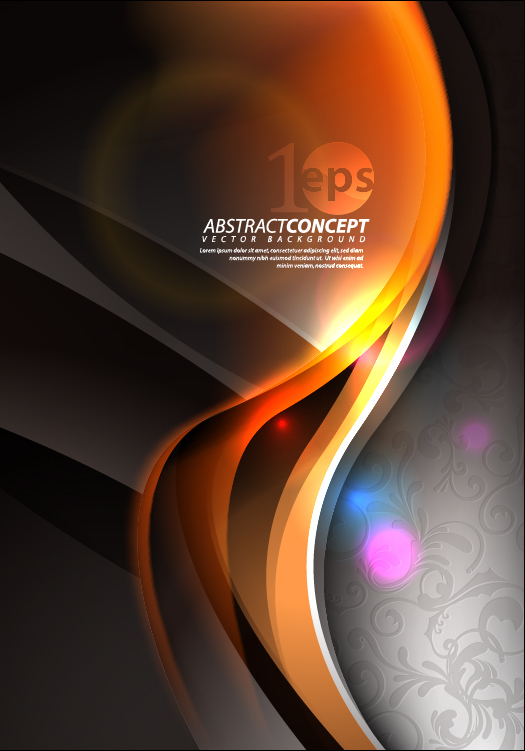 Streamline halo background 01 - vector material