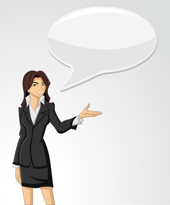 The Cartoon Business picture background 02 - vector material