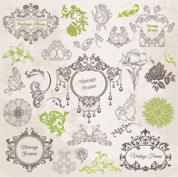 Classic lace pattern 02 - vector material