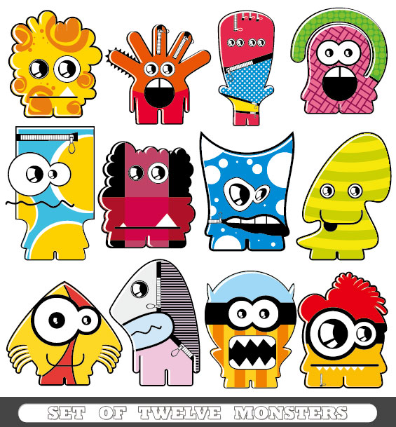 Cartoon monster 03 - vector material