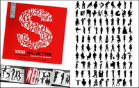 1000 album various silhouette vector material-5