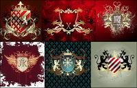 shield material patterns wings vector