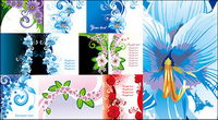 exquisite flower pattern vector material
