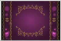 The classical gold lace border vector material