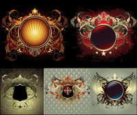 Pattern. Shield vector wings