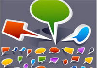 Comic style speech bubble vector material