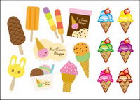 Vector cute ice cream