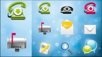 Very delicate system icon vector material -3