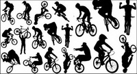 Vector People silhouette sport of cycling
