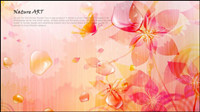 Romantic floral pattern background vector design material -4