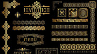 Gold gorgeous classic lace vector -1