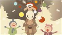Christmas cartoon illustrator 01 - vector