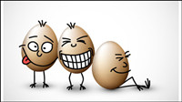 Funny eggs 03 - vector material
