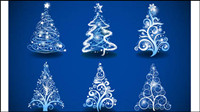 Gorgeous Christmas tree 01 - vector material