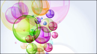 Colorful bubbles background 01 - vector material