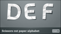 Paper-cut letters 01 - Vector material