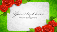 Roses border 03 - vector material
