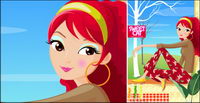Fashion home vector material girls