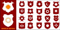 A wide variety of shield shapes vector material