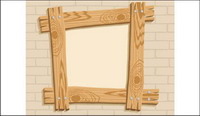 Wooden frame vector