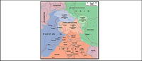 Vector map of the world - Kashmir, Jammu map