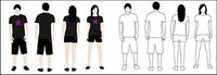 T-Shirt vector model material