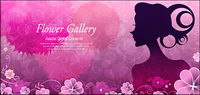 Flower and beauty vector material-4