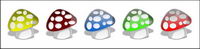 Crystal cartoon series icon mushrooms