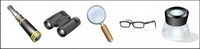 Magnifying glass to find series of transparent PNG icon