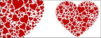 Composed of a number of large heart-shaped heart-shaped Vector