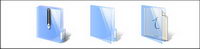 Blue transparent texture vista style folder png