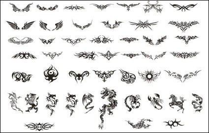 Tattoo totem vector material