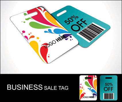 Discount sales label vector material